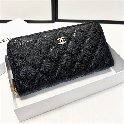 chanel กระเป าสตางค classic flap wallet black caviar shw|กระเป๋าสตางค์คลาสสิก .